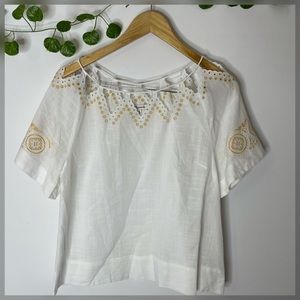 Madewell Women's Eyelet Peekaboo Blouse